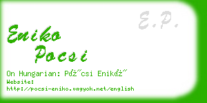 eniko pocsi business card